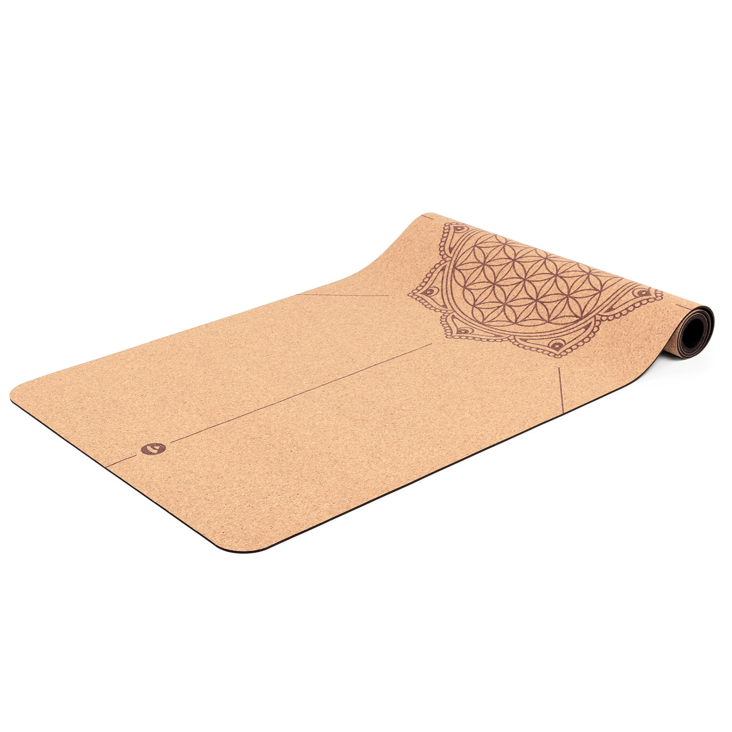 Bodhi Yoga Bodhi PHOENIX Yoga Cork parafa jógaszőnyeg AZ ÉLET VIRÁGA mintával 185 x 66 cm x 4 mm