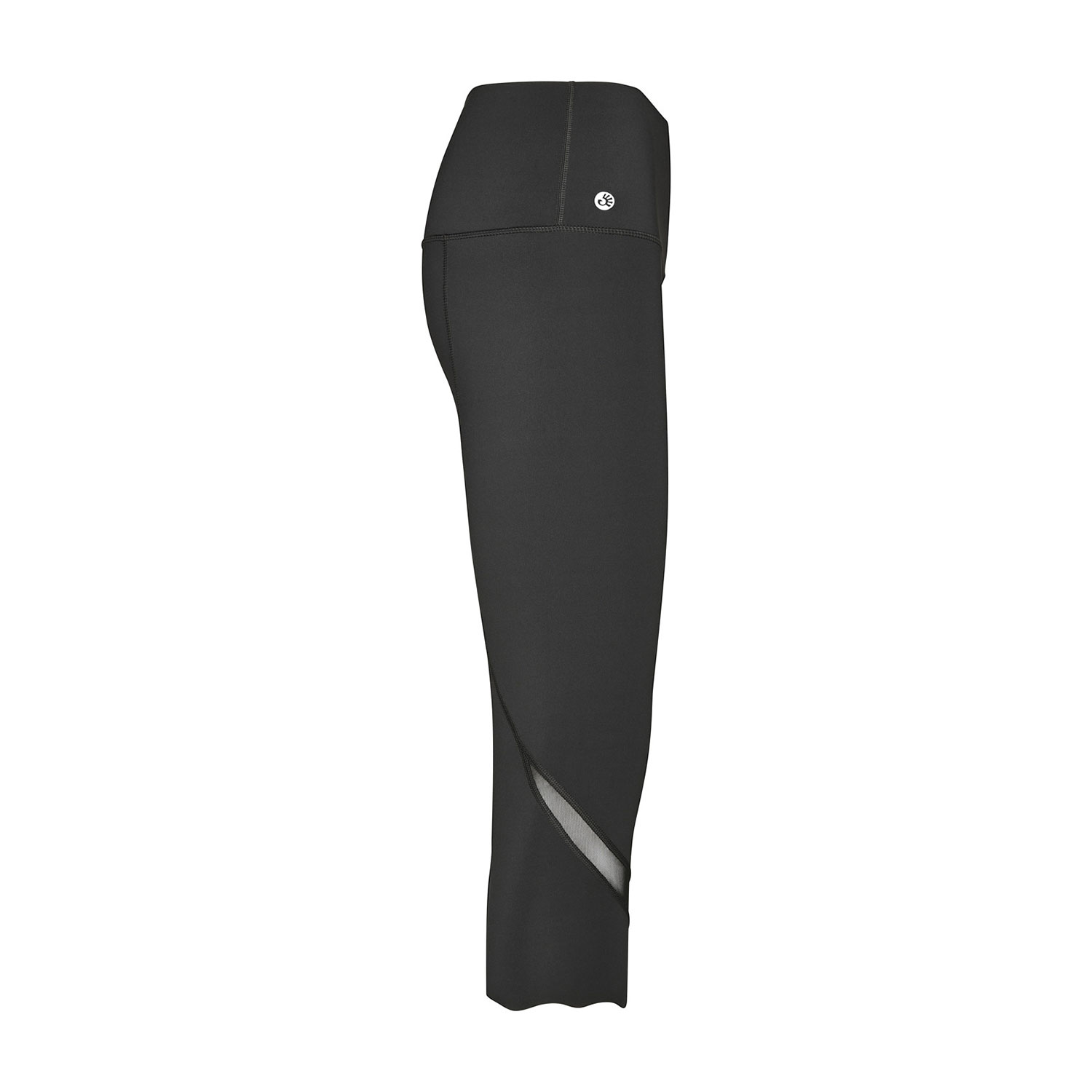 Bodhi Niyama Essentials 3/4 Mesh Capri Leggings jóga és fitnesz nadrág fekete Méret: XS
