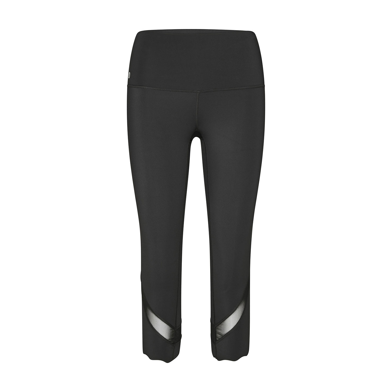 Bodhi Niyama Essentials 3/4 Mesh Capri Leggings jóga és fitnesz nadrág fekete Méret: XS