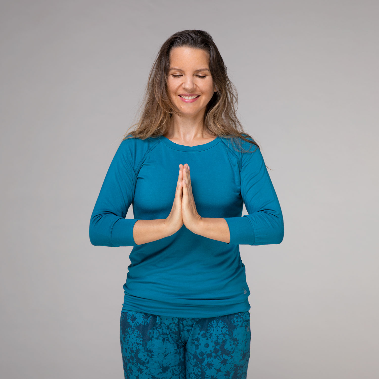 Bodhi Yamadhi Bodhi Yoga Yamadhi Casual Top 3/4-es ujjú petróleumkék Méret: S