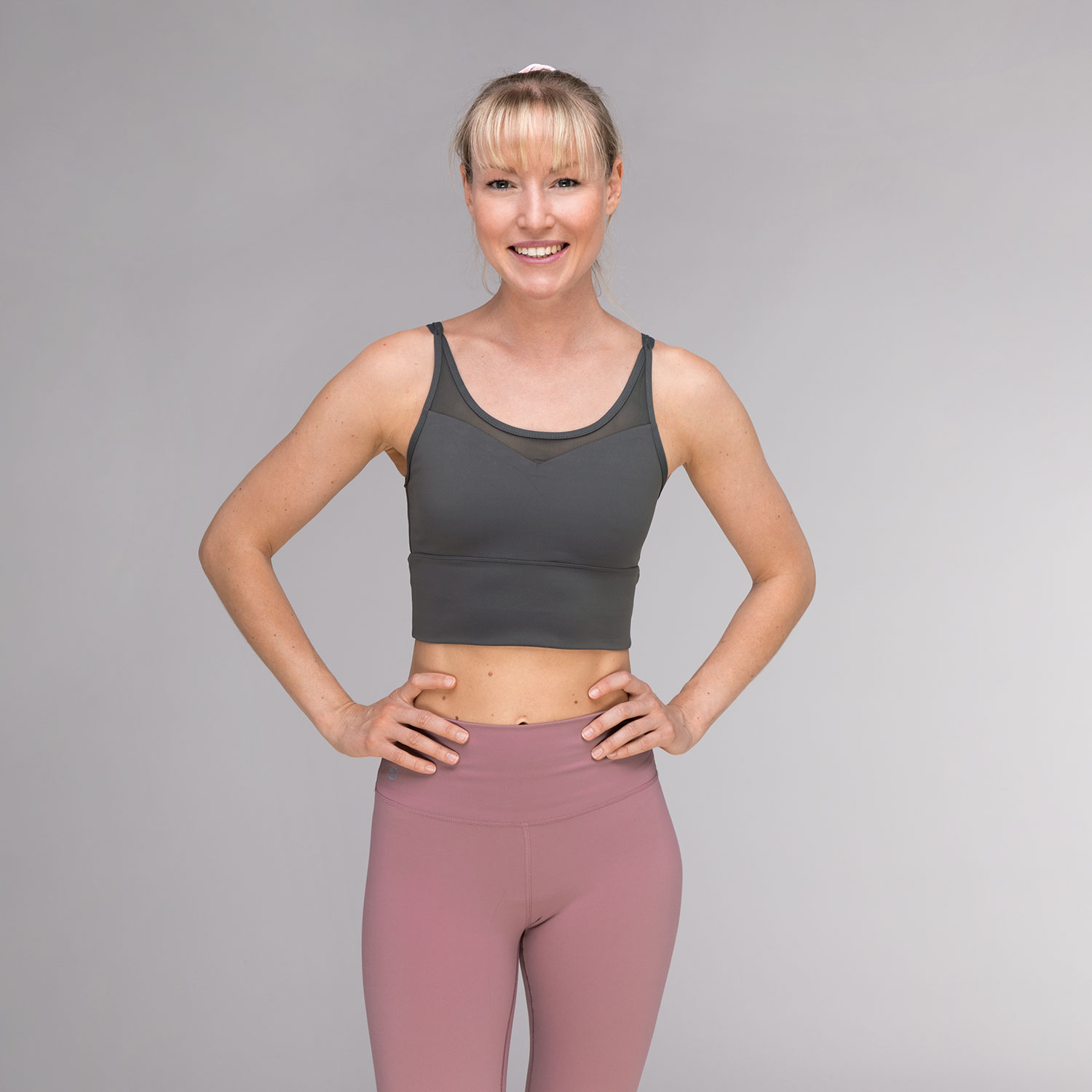 Bodhi Niyama Essentials Zenia Yoga Sports Bra sportmelltartó szürke Méret: XL