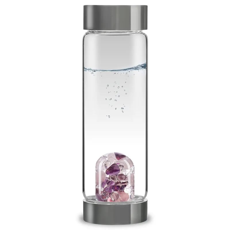 Phoenix Import Vita Juwel Via Gem Watter Bottle üvegpalack féldrágakővel 500 ml Típus: Wellness Ametiszt
