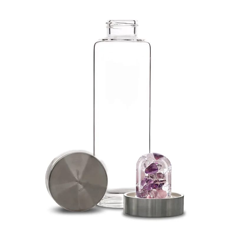 Phoenix Import Vita Juwel Via Gem Watter Bottle üvegpalack féldrágakővel 500 ml Típus: Wellness Ametiszt