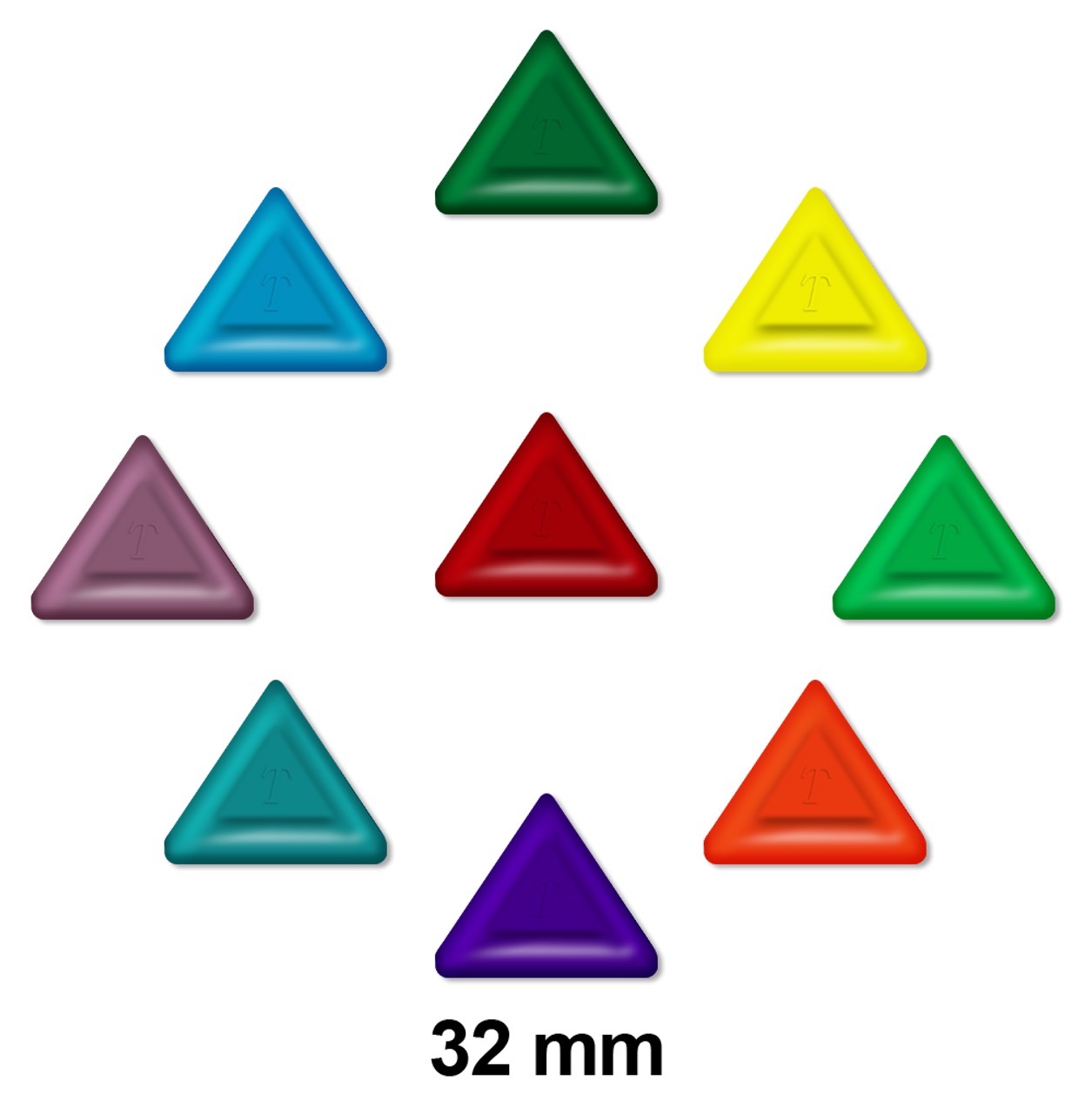 Tachyon Technologies Tachyon Glass Cell Triangle 32 mm-es üvegcella Szín: Zöld
