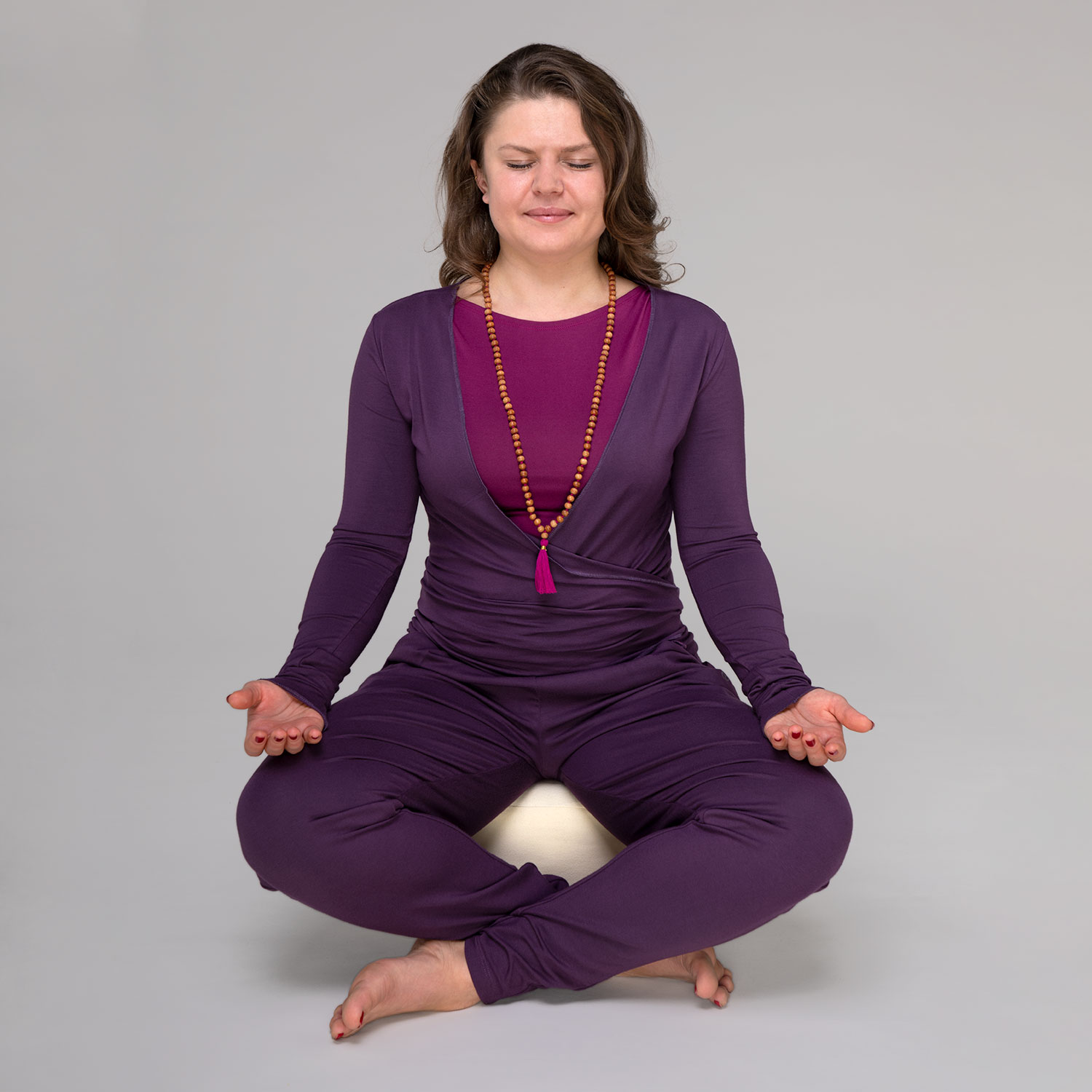 Bodhi Yamadhi Bodhi Yoga Yamadhi Wrap Jacket összeköthető lila felső Méret: M