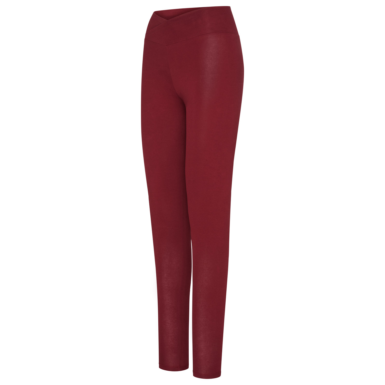 Bodhi Yamadhi Bodhi Yoga Yamadhi Basic Leggings keresztezett derékrésszel BIO pamut leggings bordó-piros Méret: XS
