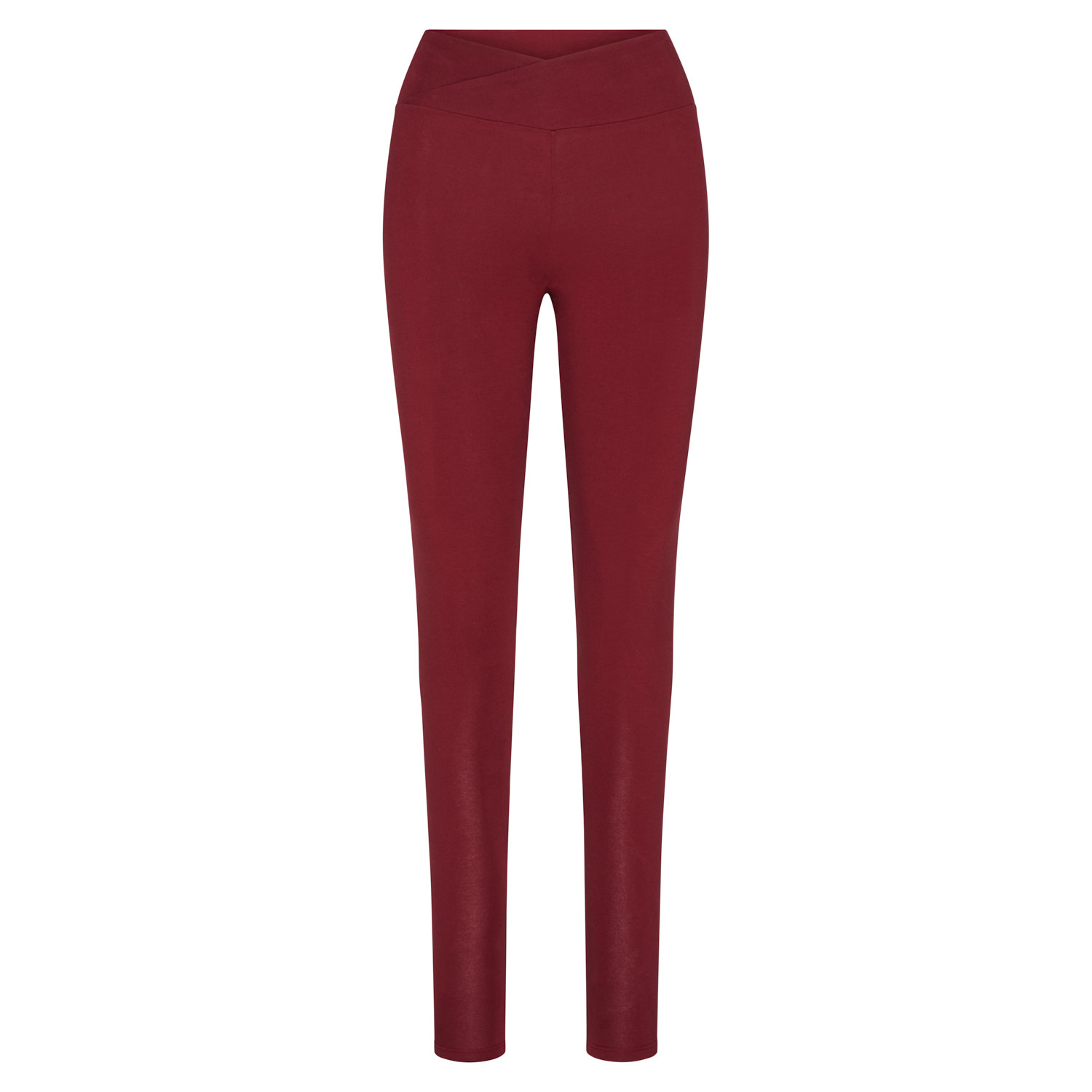Bodhi Yamadhi Bodhi Yoga Yamadhi Basic Leggings keresztezett derékrésszel BIO pamut leggings bordó-piros Méret: XS