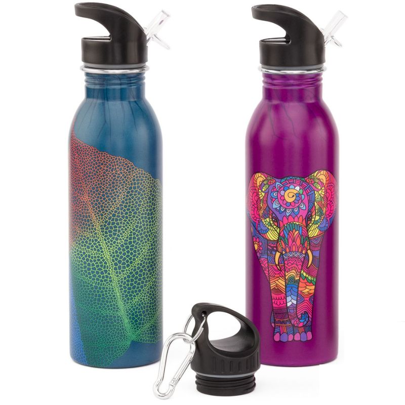 Bodhi Yoga Bodhi palack rozsdamentes acél szívószállal 700 ml Szín: Sötétkék