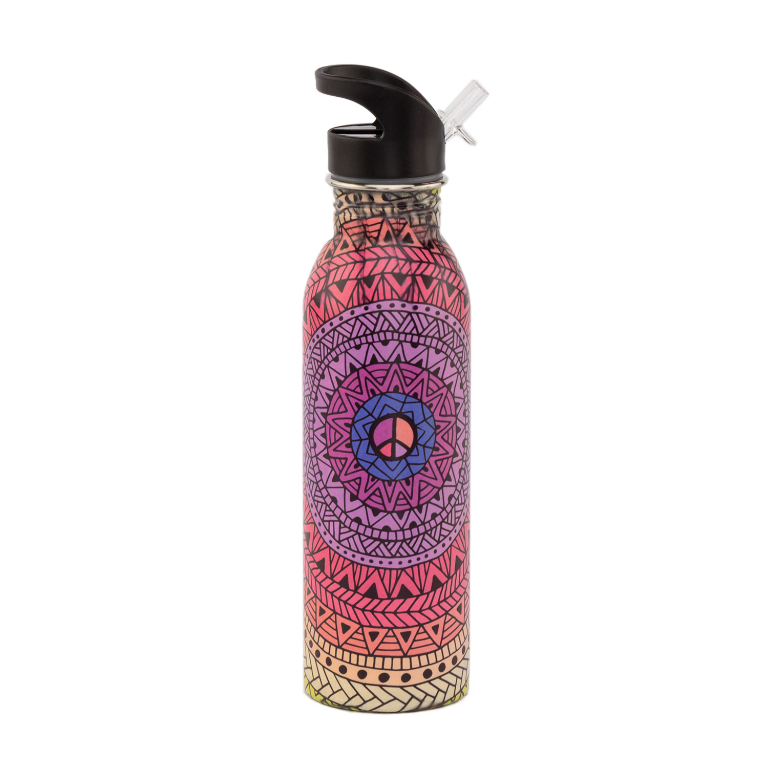 Bodhi Yoga Bodhi palack rozsdamentes acél szívószállal 700 ml Szín: Sötétkék