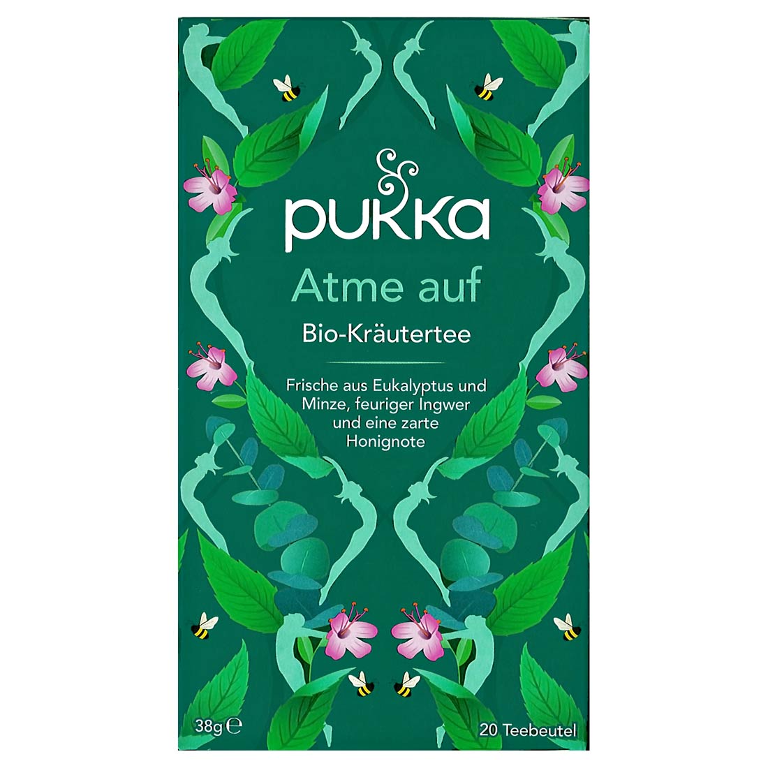 PUKKA Herbs Breathe Up ájurvédikus bio tea eukaliptusszal, mentával és gyömbérrel 20 tasak