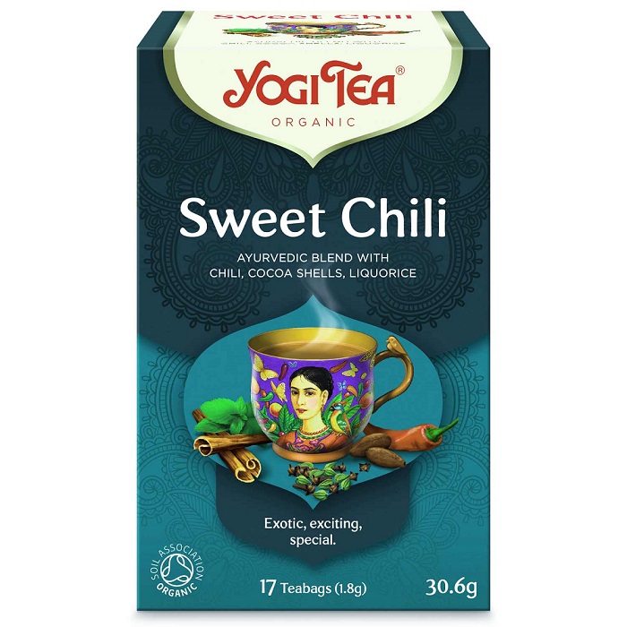 Yogi Tea Bio Sweet Chilli bio ájurvédikus tea a jó hangulatért 17 x 1,8 g