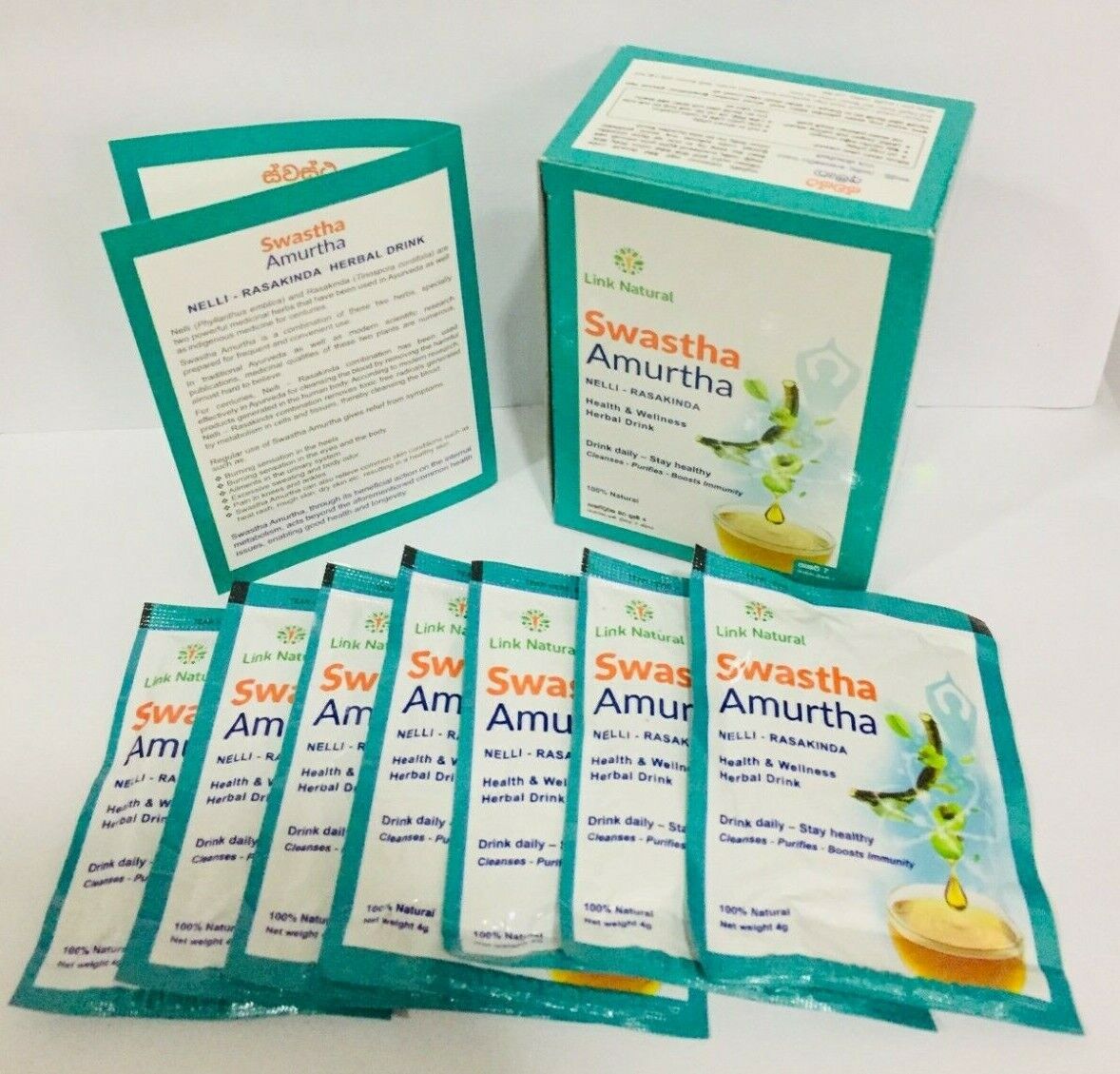 Link Natural Amurtha gyógytea oldódó ital influenza ellen, 7 tasak (7 x 4 g)