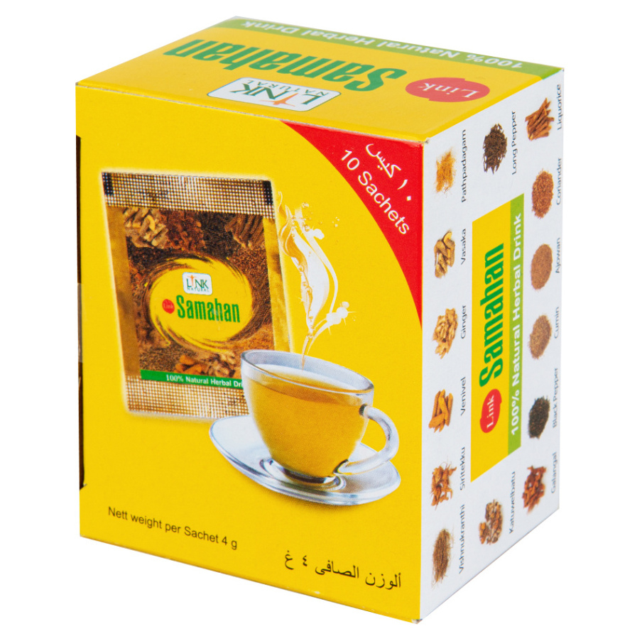 Link Natural Samahan gyógynövényes ájurvédikus tea megfázás ellen 10 db, 25 db, 100 db. Tömeg: 100 g