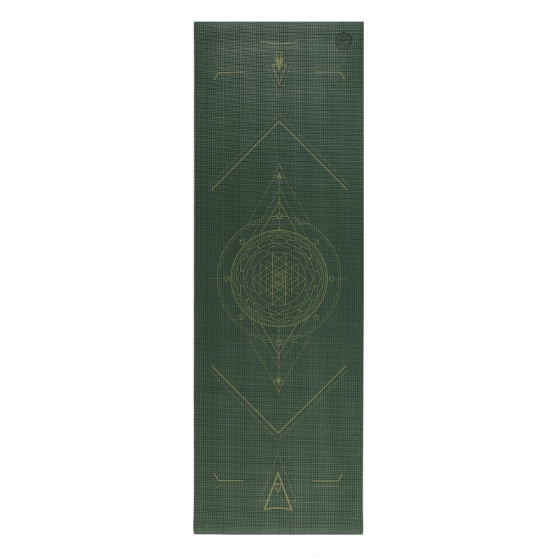 Bodhi Yoga Bodhi Leela Yantra jóga szőnyeg 4mm Szín: Sötétzöld
