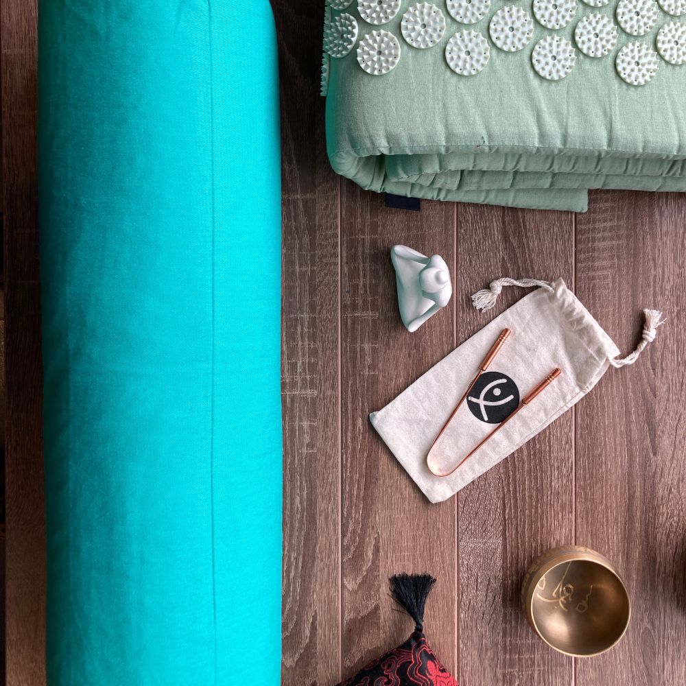 Phoenix Import Yogi & Yogini Bolster jógahenger ECO hajdina 100% bio pamut 60 x 16 cm Szín: Türkiz