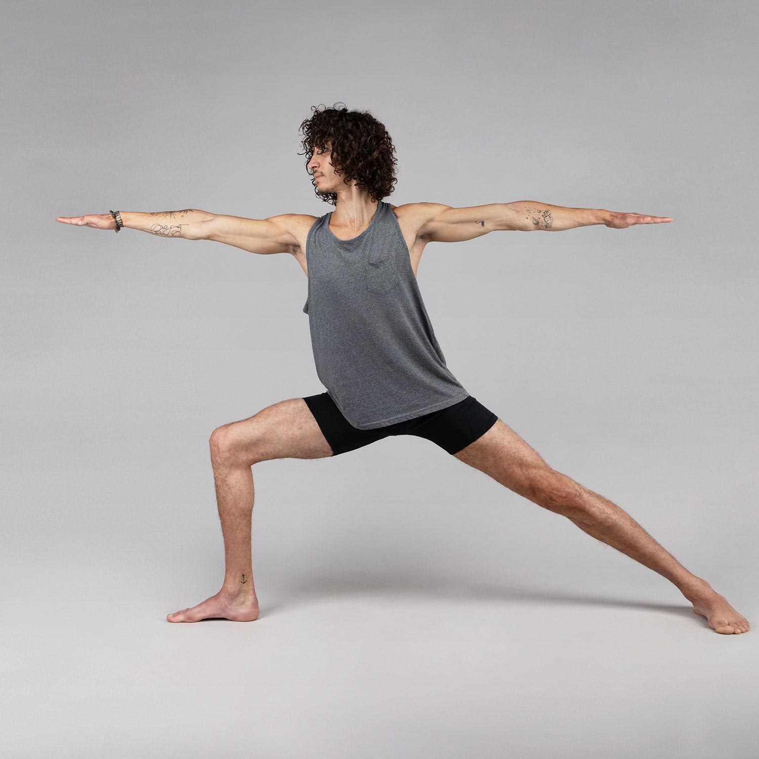 Niyama Essentials Bikram Mens Yoga férfi rövidnadrág, fekete Méret: L