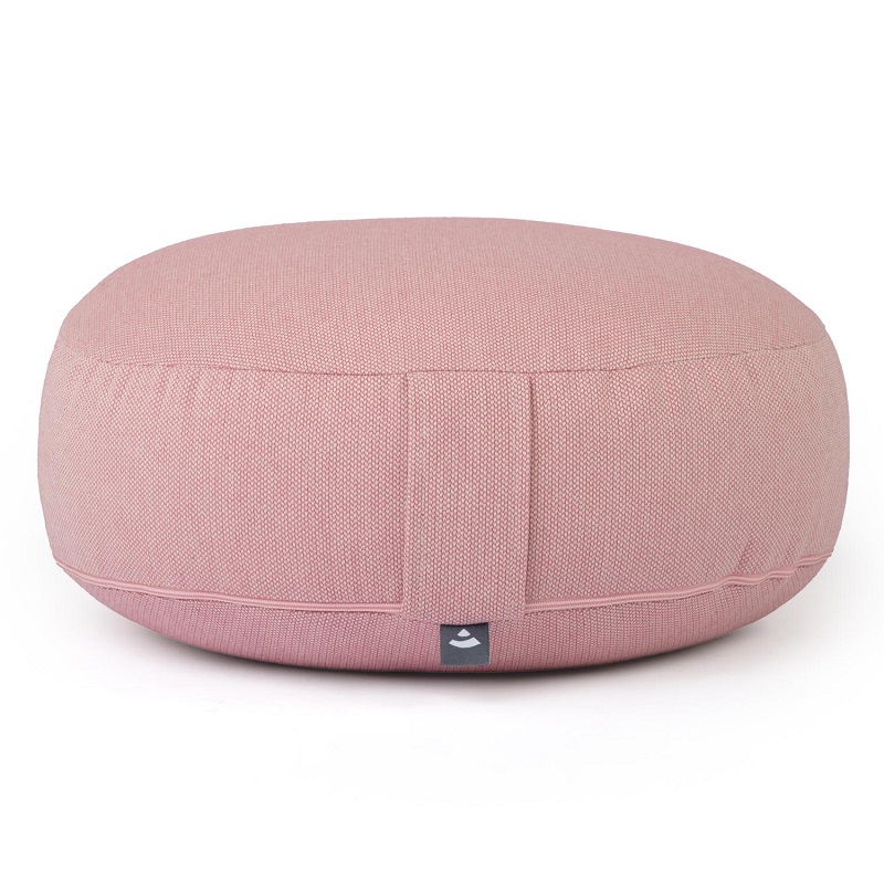 Bodhi Yoga Bodhi BIG RONDO széles meditációs párna CLASSIC Dobby 38,5 x 18,5 cm tönköly töltelék Szín: Rózsaszín