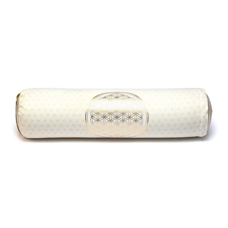 Phoenix Import Yogi & Yogini Bolster jógahenger ECO szimbólummal hajdina 100% bio pamut 60 x 16 cm Szín: fehér
