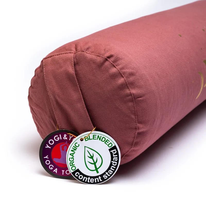 Phoenix Import Yogi & Yogini Bolster jógahenger ECO szimbólummal hajdina 100% bio pamut 60 x 16 cm Szín: fehér