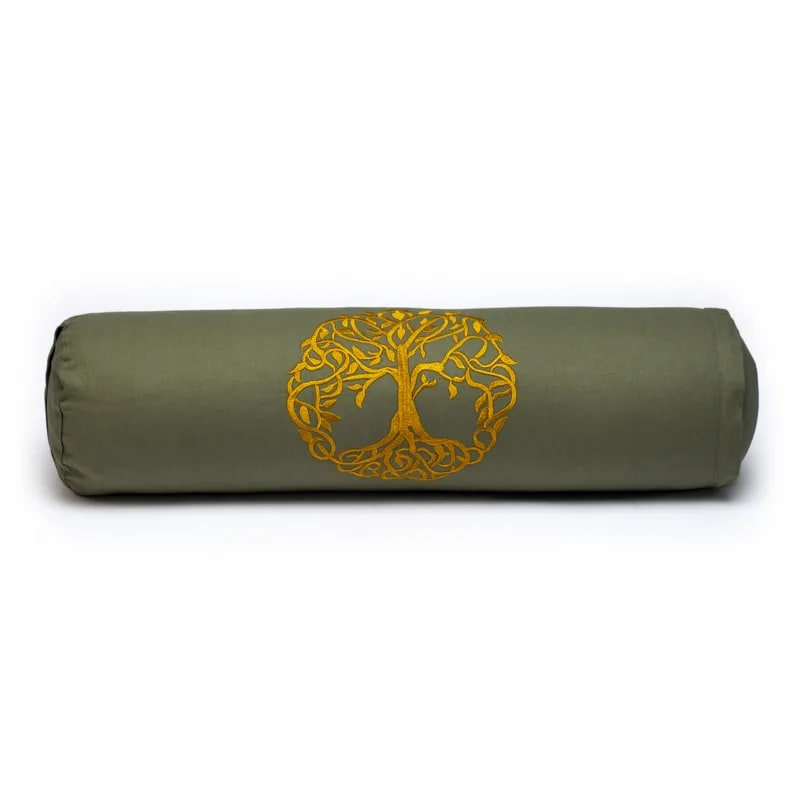 Phoenix Import Yogi & Yogini Bolster jógahenger ECO szimbólummal hajdina 100% bio pamut 60 x 16 cm Szín: fehér