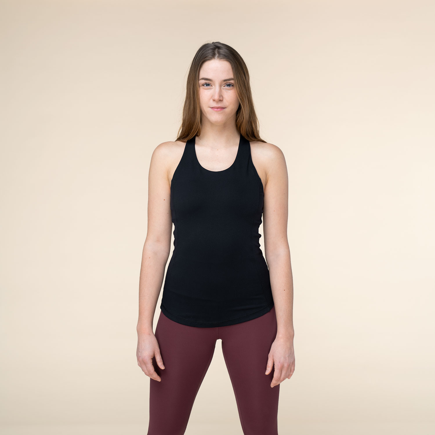 Bodhi Niyama Essentials Crossed Back Tank Top női felső, beépített kosarakkal, fekete Szín: fehér, Méret: XL