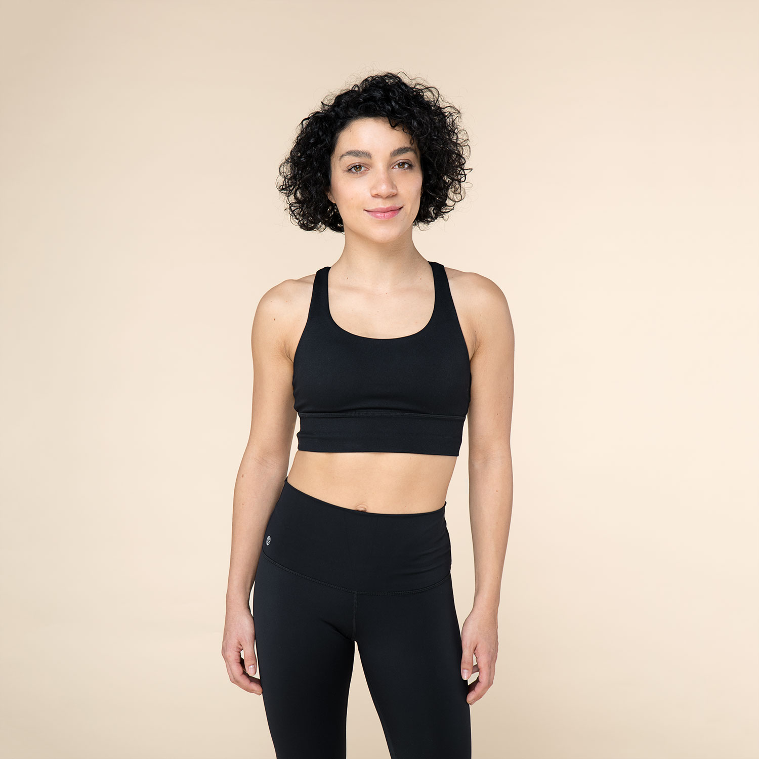 Bodhi Niyama Essentials Crossed Sports Bra sportmelltartó fekete Méret: M