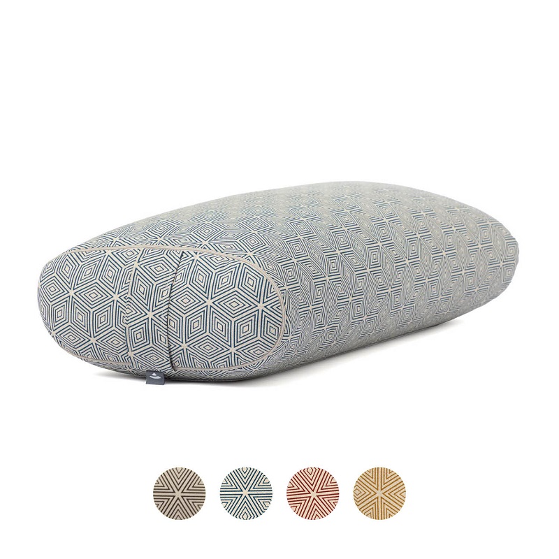 Bodhi Yoga OVAL jógahenger 72,5 x 30 x 17 cm tönkölyvel töltve Szín: szürke