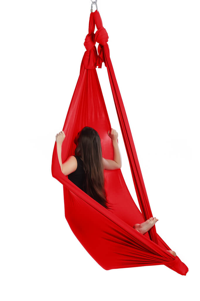 Aerialsilks Aerial Yoga JUST Perfect Set háló és karabiner szett Fly és Aerial jógához, gyermekek számára - 7 m Szín: Magenta