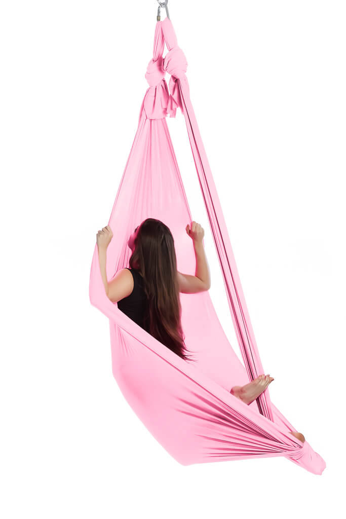Aerialsilks Aerial Yoga JUST Perfect Set háló és karabiner szett Fly és Aerial jógához, gyermekek számára - 7 m Szín: Magenta