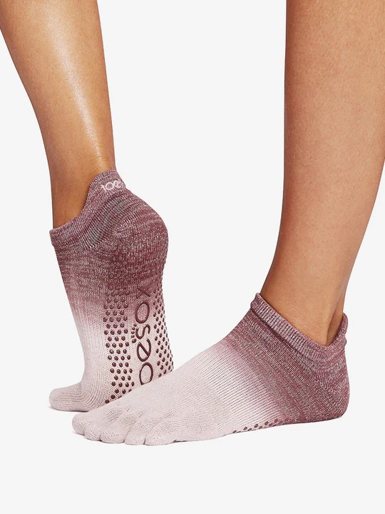 ToeSox Full Toe Low Rise csúszásgátló zokni - Szezonális újdonság Szín: Sárga, Méret: S 36-38