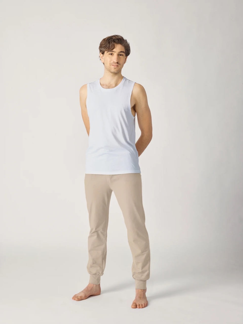 Lotuscrafts Organic Mens Yoga Pant Laza szabású férfi nadrág Taupe Szín: Fekete, Méret: M