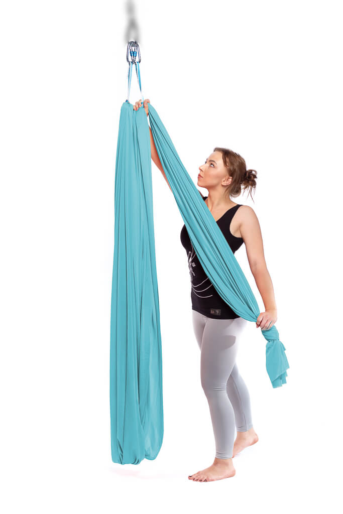 Aerialsilks Aerial Yoga Natura Yoga Hammock háló szett Fly jógához és légi jógához - 7 m Szín: lila