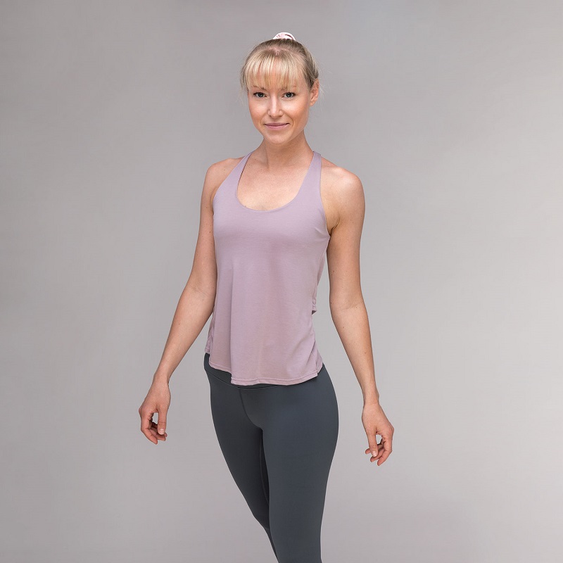Bodhi Niyama Essentials NIRA Yoga Top női felső Szín: Grey Lavender, Méret: S