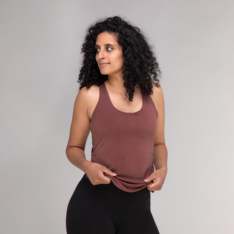Bodhi Niyama Essentials NIRA Yoga Top női felső Szín: Grey Lavender, Méret: S