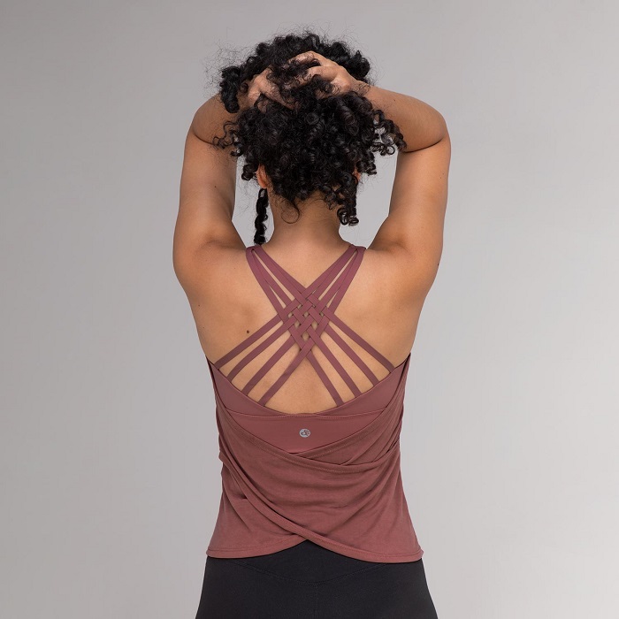 Bodhi Niyama Essentials NIRA Yoga Top női felső Szín: Grey Lavender, Méret: S