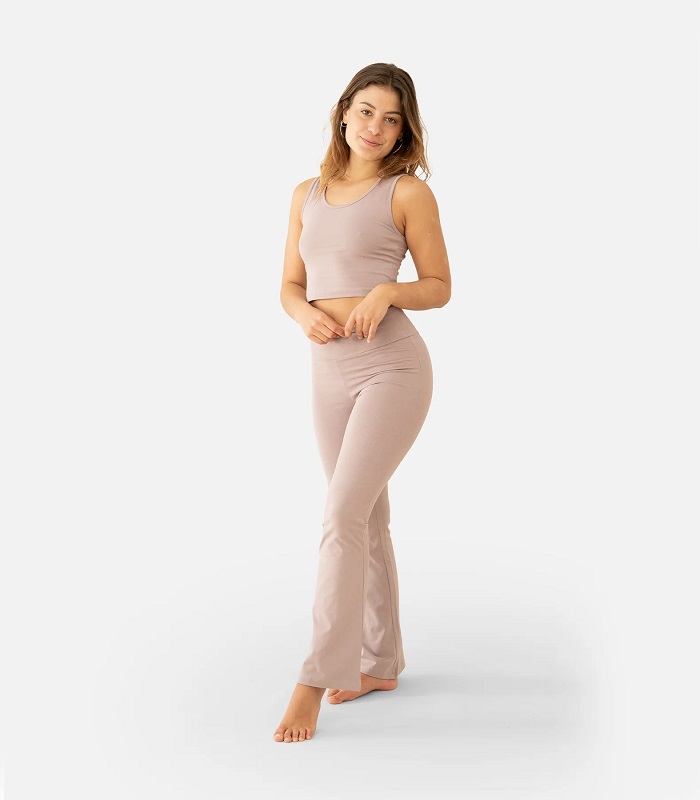 Lotuscrafts Organic Crop Top Purna rövid női felső Szín: Purple Dove, Méret: L