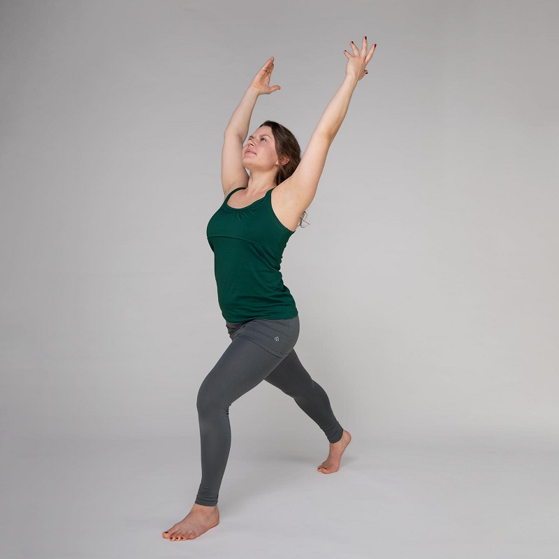 Bodhi Yamadhi Bodhi Yoga Yamadhi Spaghetti Top organikus pamut női top Szín: Dark Green, Méret: S