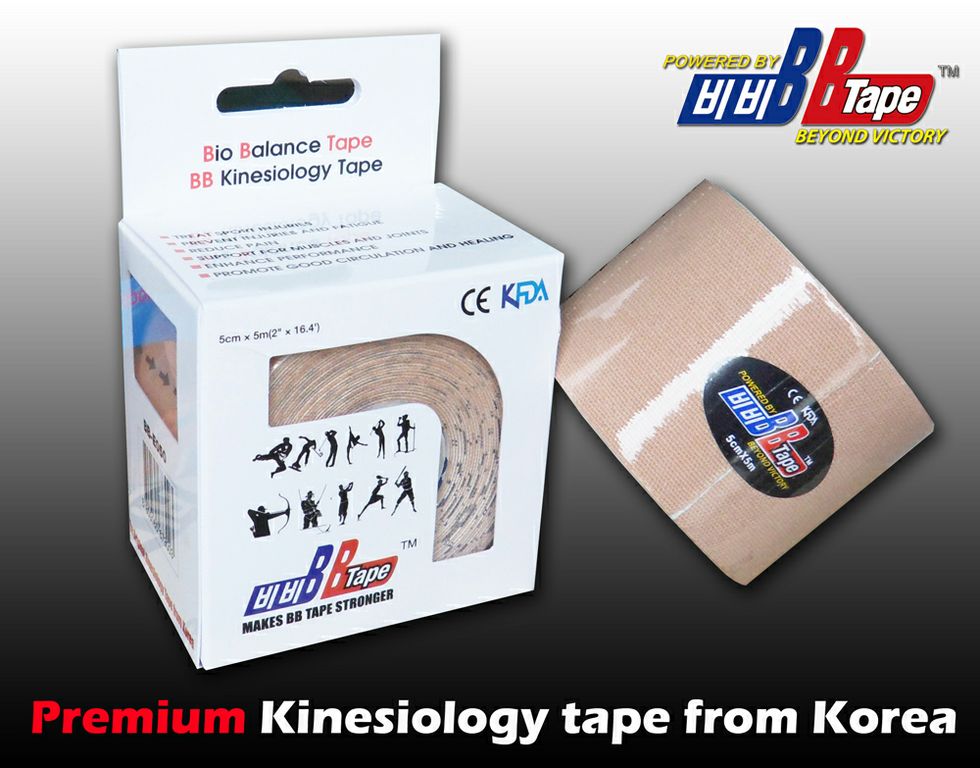 BB Tape kineziológiai tapasz 5 cm Szín: Bézs