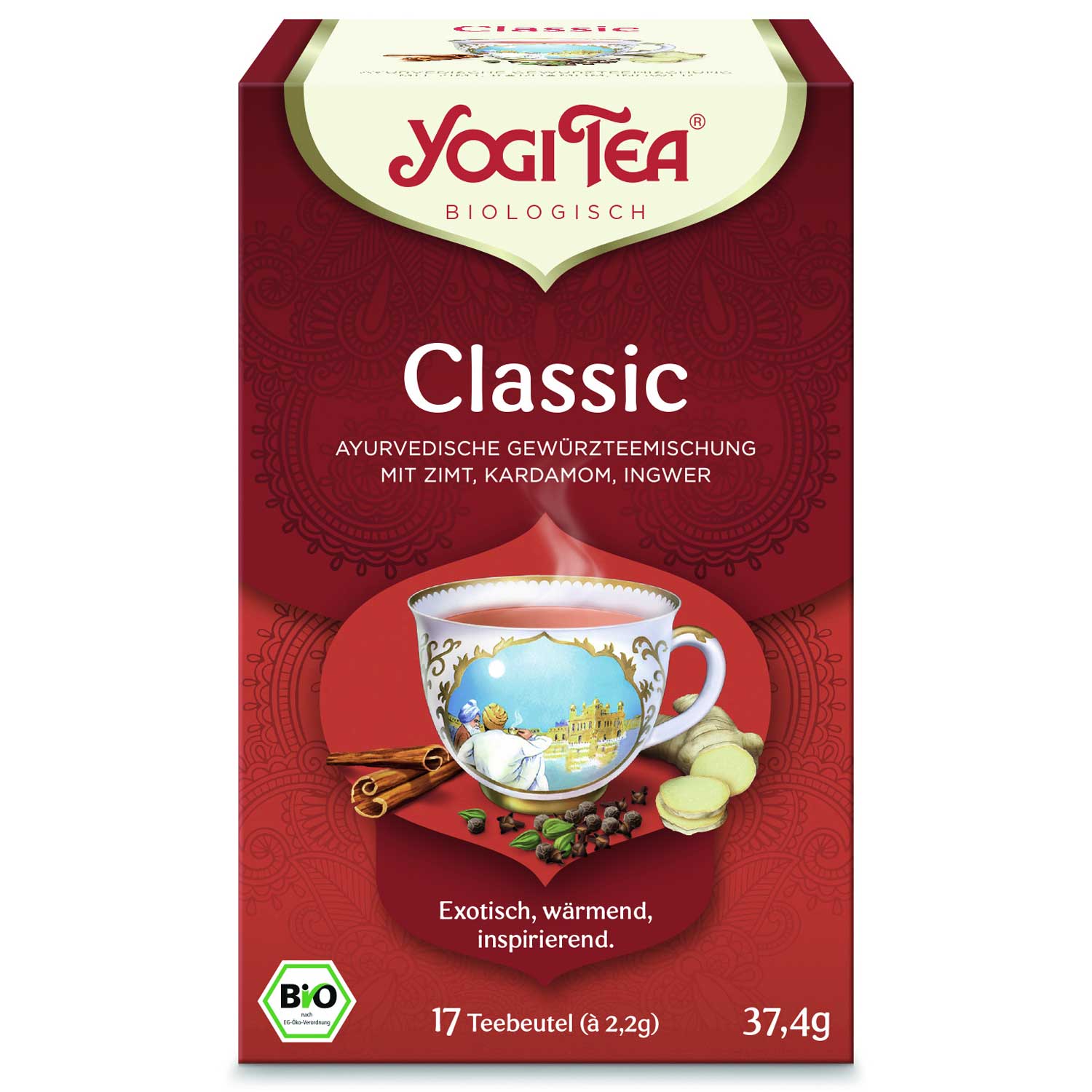 Yogi Tea Classic (Classic) ájurvédikus gyógytea, 17 × 2,2g