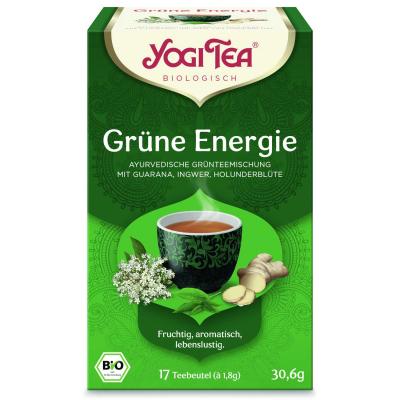 Yogi Tea, Green Energy ájurvédikus zöld tea guaranával 17 × 1,8g