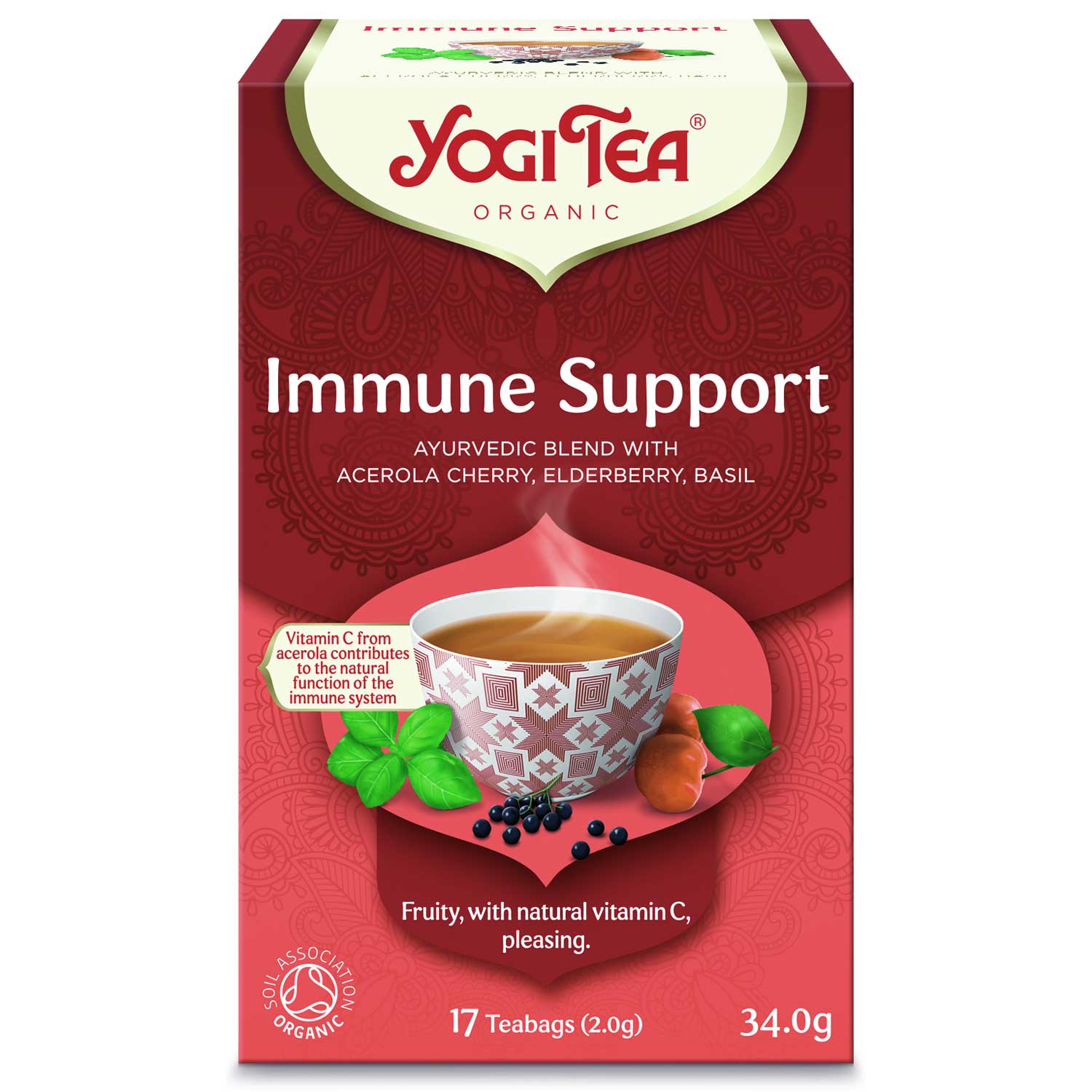 Yogi Tea Immune Support gyógynövényes gyümölcs tea 17 x 2 g