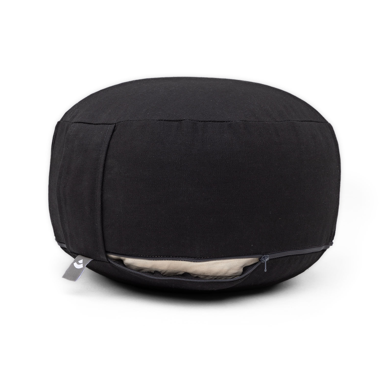 Bodhi Yoga Bodhi meditációs párna RONDO BASIC 30 x20 cm-es tönkölytöltéssel Szín: Fekete