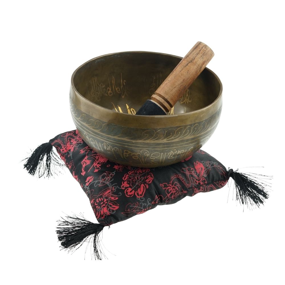 Bodhi Yoga Bodhi tibeti hangtál 16 cm, az Élet fája gravírozással, kézzel gyártott