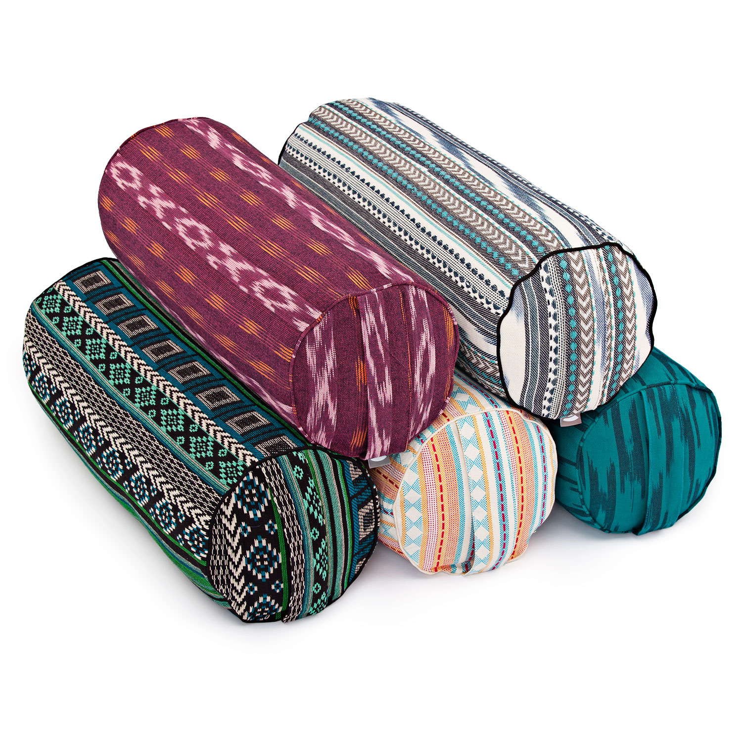 Bodhi Yoga Bodhi Bolster ETHNO kollekció, tönköly béléssel, 100% pamut 65 x 23 cm Szín: Sárgabarck
