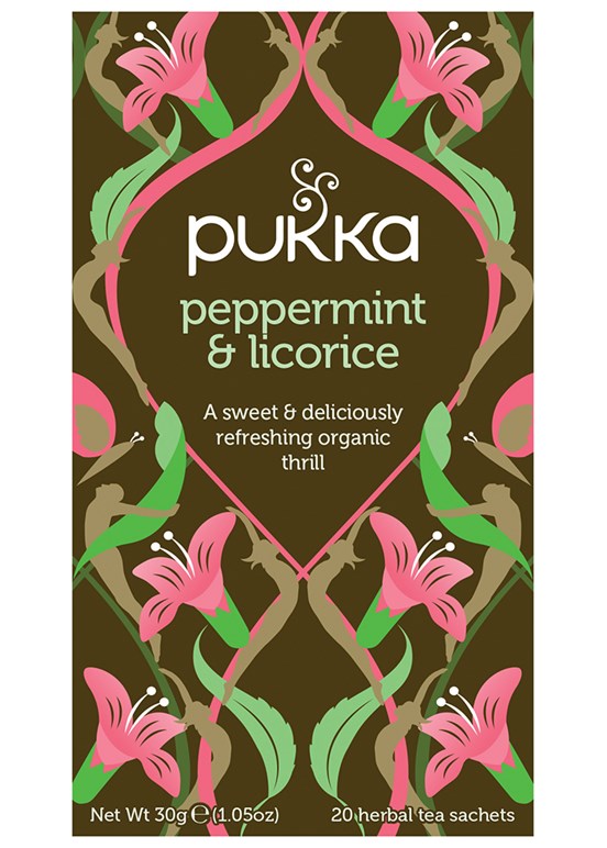 PUKKA Herbs ájurvédikus organikus  gyógynövénykeverék tea- Borsmenta és édesgyökér 20 db teafilter