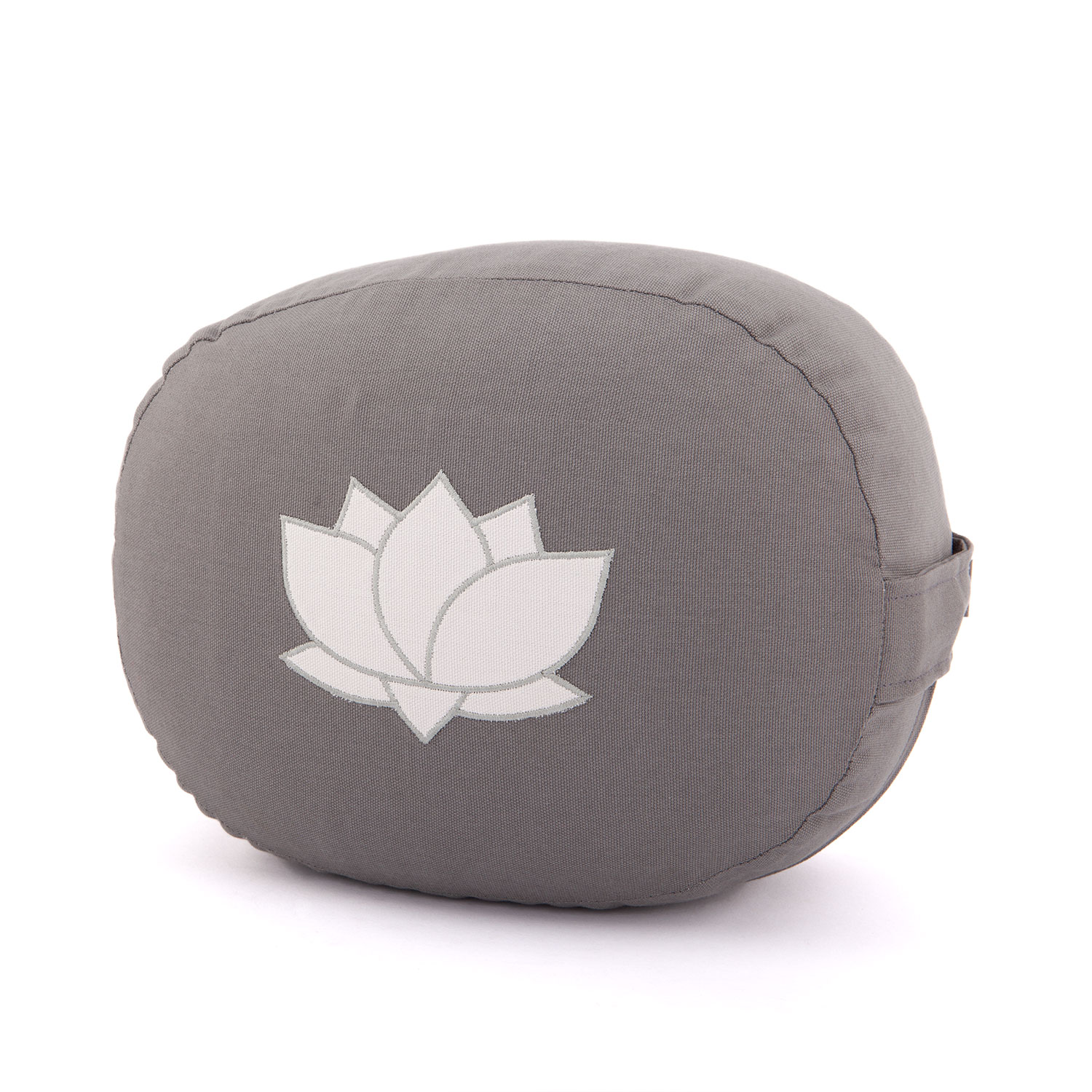 Bodhi Yoga Bodhi meditációs párna ovális lótuszvirággal, organikus pamutból, 29 x 15 cm Farba: Sivá