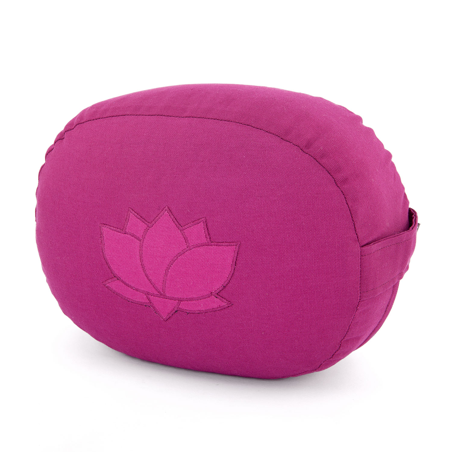 Bodhi Yoga Bodhi meditációs párna ovális lótuszvirággal, organikus pamutból, 29 x 15 cm Farba: Sivá