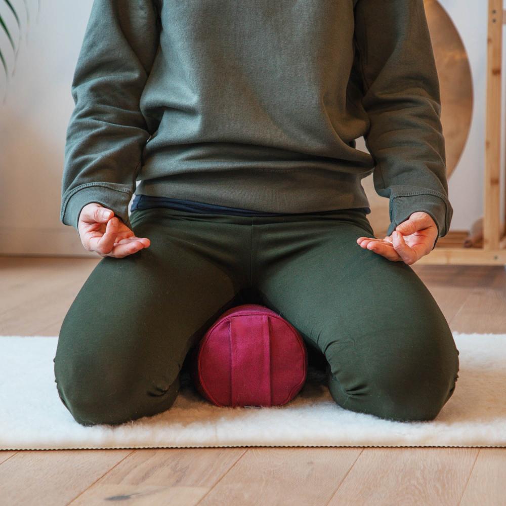 Bodhi Yoga MINI Bolster - Neckroll ECO 100% organikus pamut 38 x 14 cm Szín: Taupe