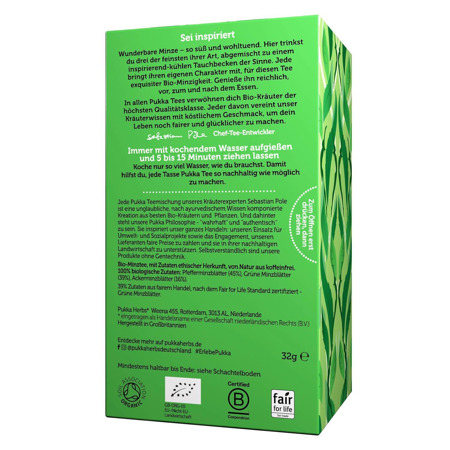 Pukka Herbs PUKKA gyógynövények ájurvédikus organikus tea Háromféle menta 20 teafilter