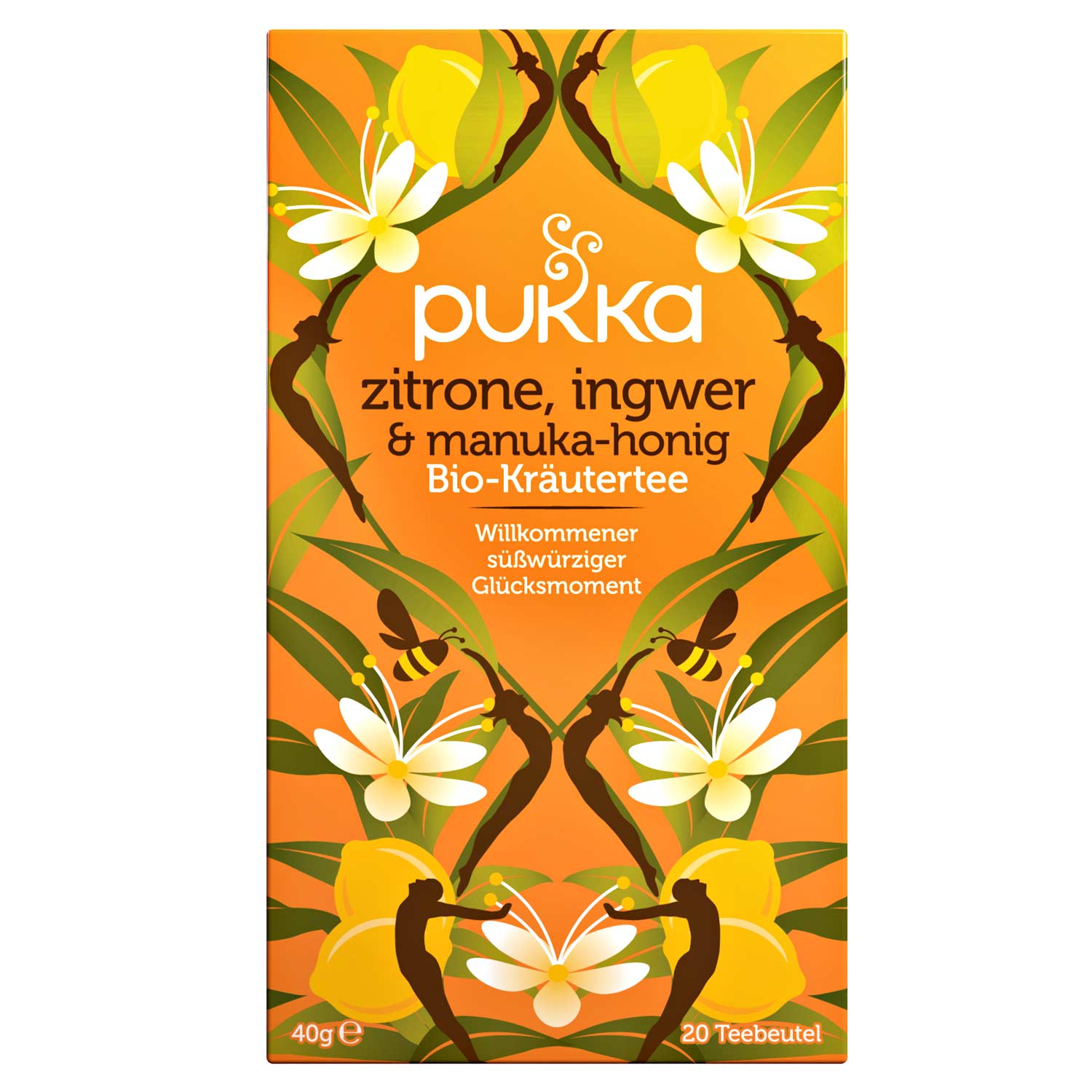 Pukka Herbs PUKKA gyógynövények, ajurvédikus szerves nyugtató tea- Citrom, gyömbér, Manuka méz 20 db teafilter